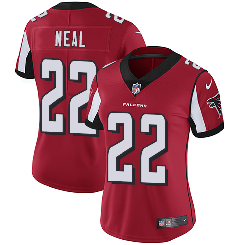 Women's Nike Atlanta Falcons #22 Keanu Neal Red Team Color Vapor ...